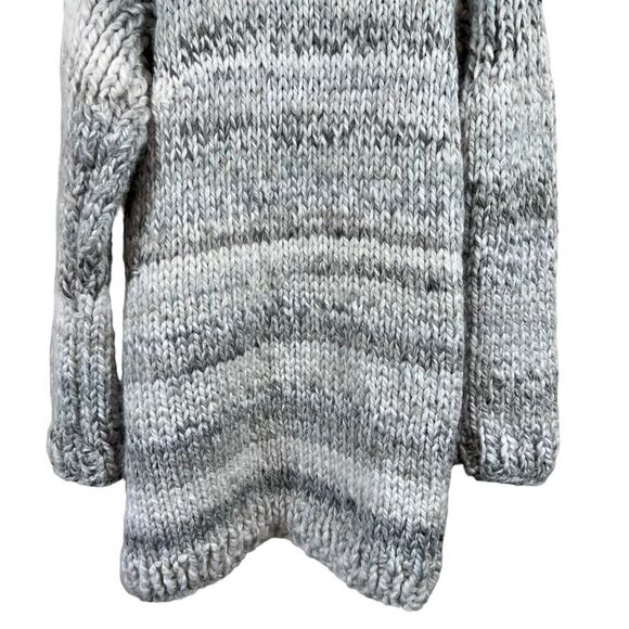 Extra Chunky Hand Knit Open Front Long Cardigan Sweater - Picture 9 of 10